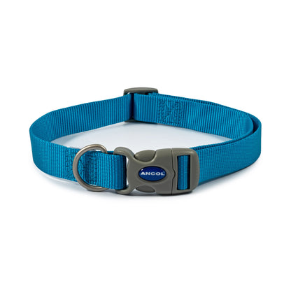 Ancol Viva Nylon Quick Fit Adjustable Dog Collar - Blue