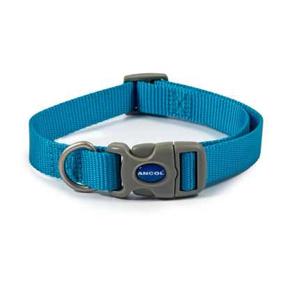 Ancol Viva Nylon Quick Fit Adjustable Dog Collar - Blue