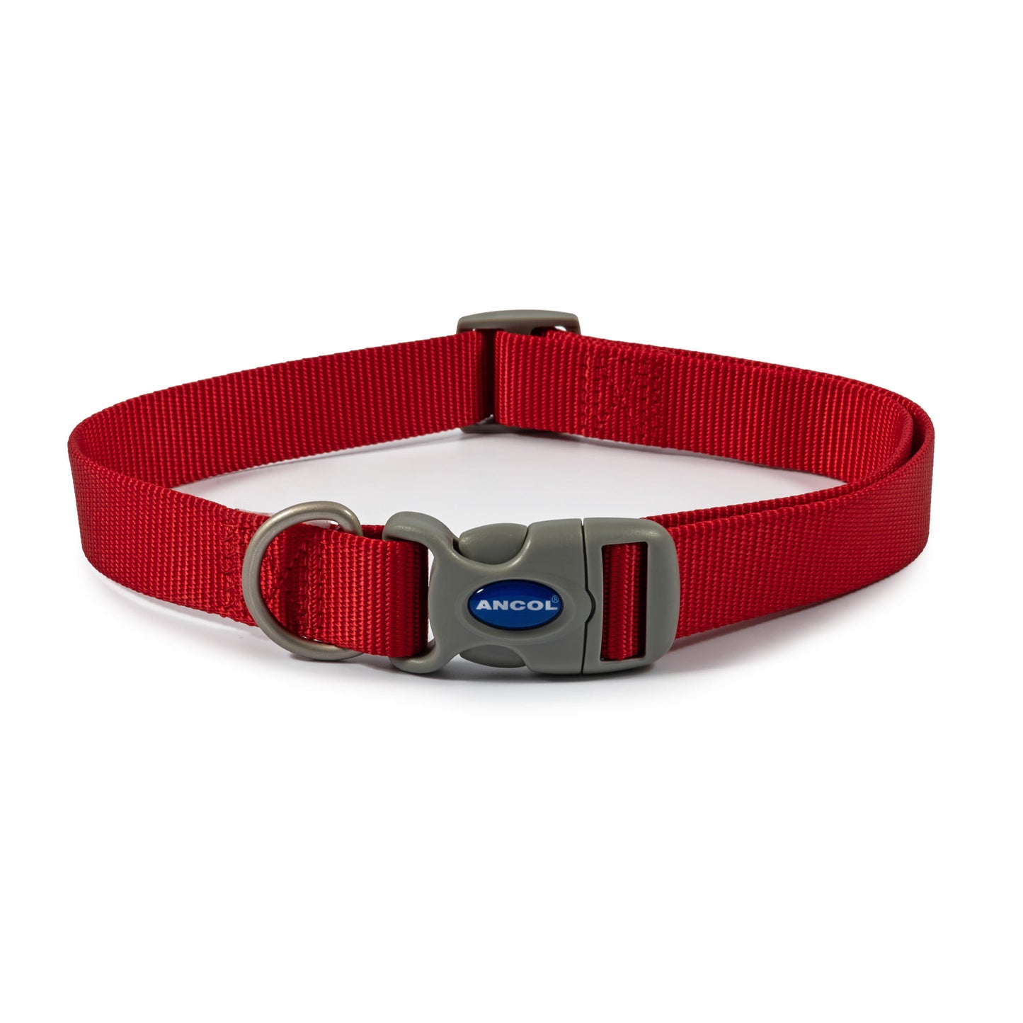Ancol Viva Nylon Quick Fit Adjustable Dog Collar - Red