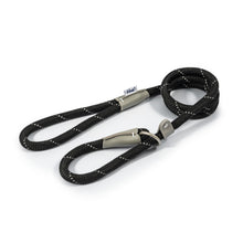 Ancol Viva Nylon Rope Slip Dog Lead - Black