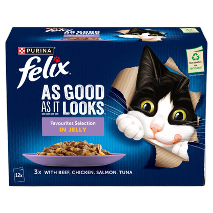 Felix As Good As it Looks Favourites Selection in Jelly Wet Cat Food
