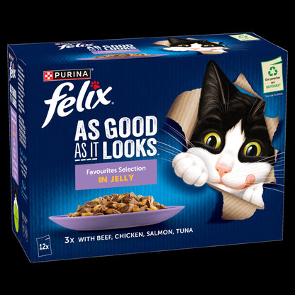 Felix As Good As it Looks Favourites Selection in Jelly Wet Cat Food