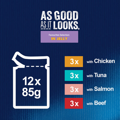 Felix As Good As it Looks Favourites Selection in Jelly Wet Cat Food