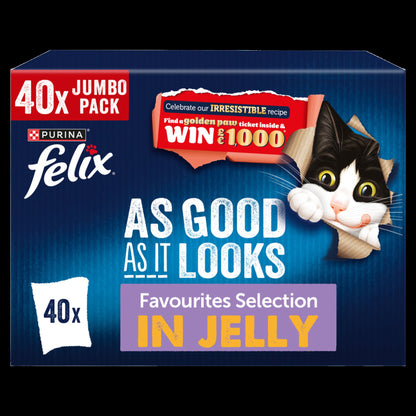 Felix As Good As it Looks Favourites Selection in Jelly Wet Cat Food