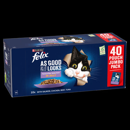 Felix As Good As it Looks Favourites Selection in Jelly Wet Cat Food