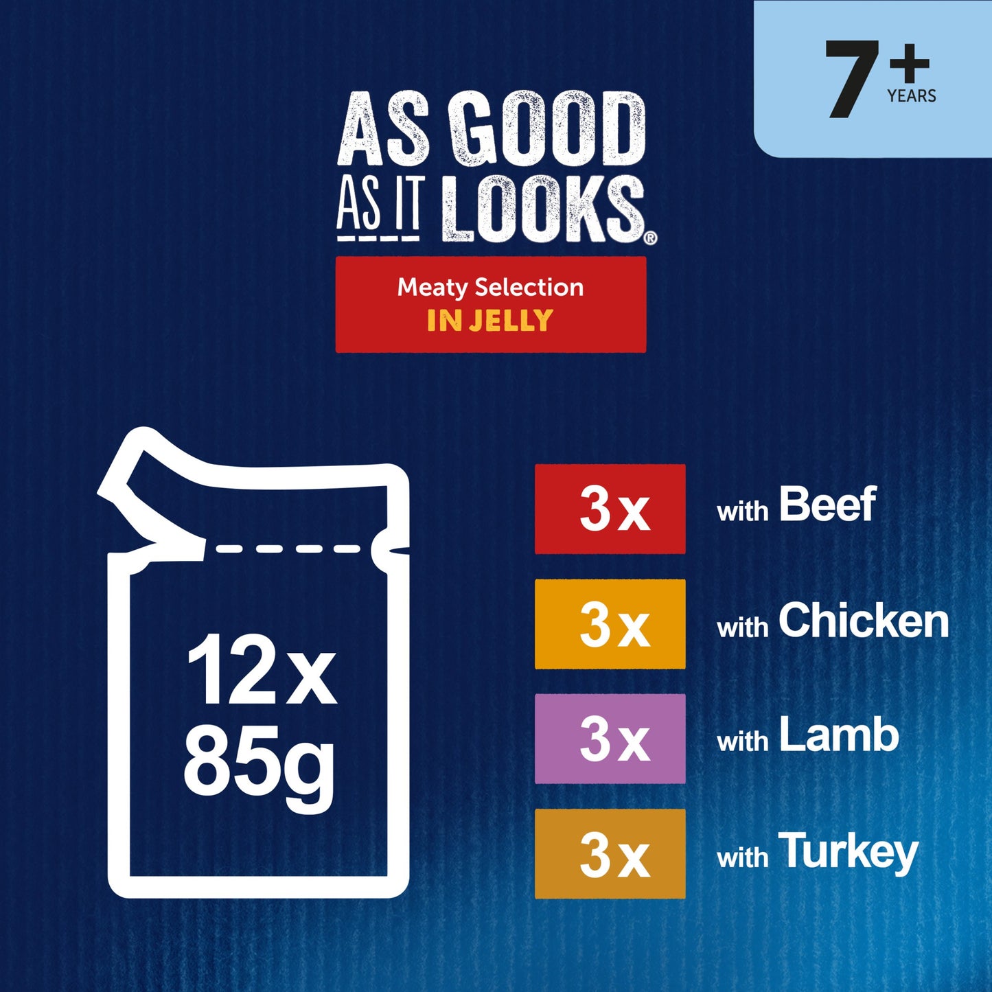 Felix As Good As it Looks Senior 7+ Meat in Jelly Wet Cat Food