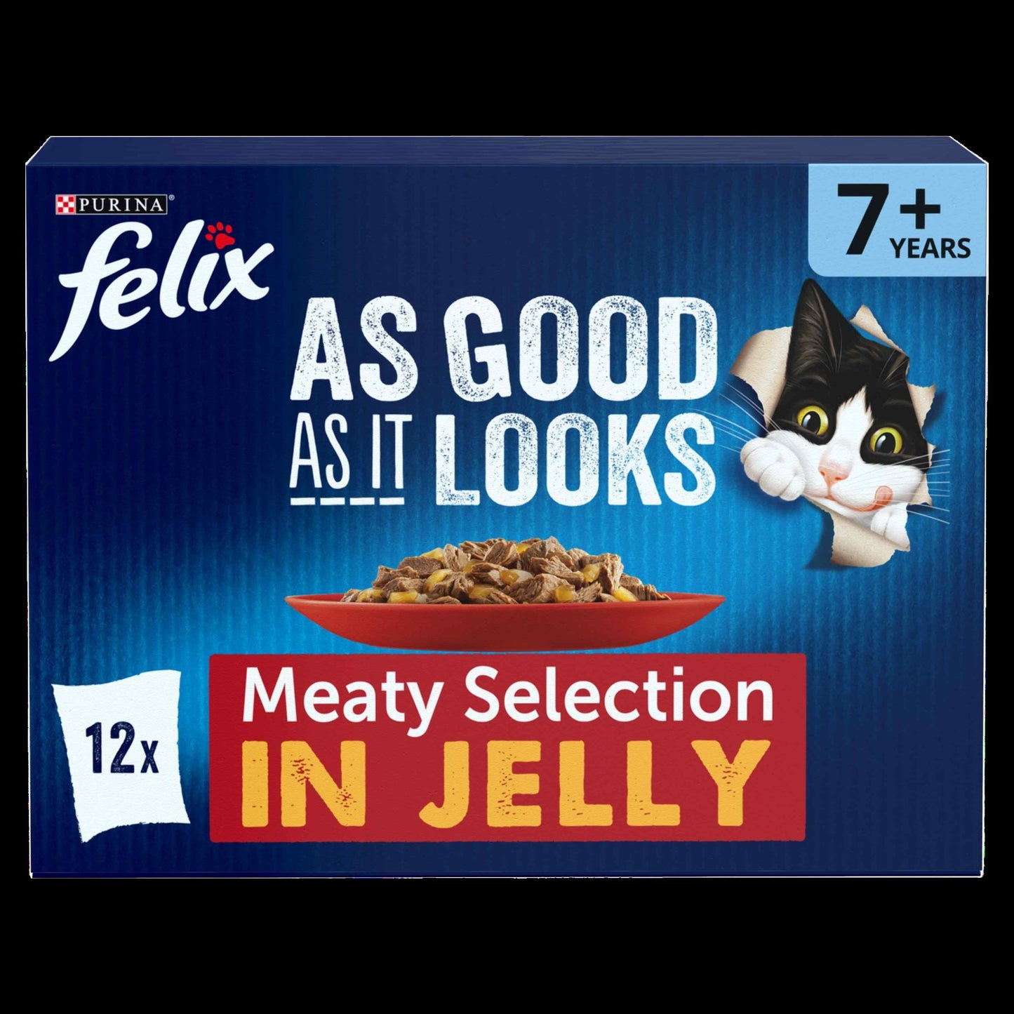 Felix As Good As it Looks Senior 7+ Meat in Jelly Wet Cat Food
