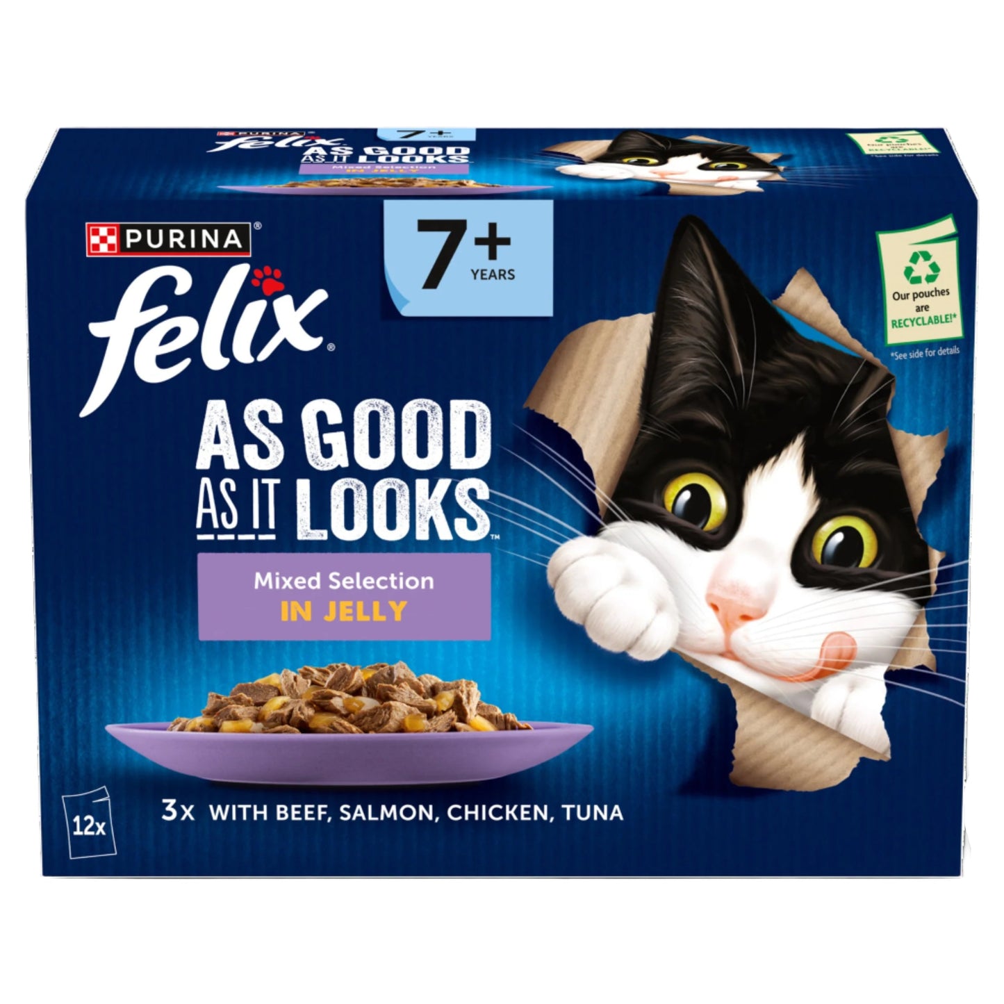 Felix As Good As it Looks Senior 7+ Mixed in Jelly Wet Cat Food