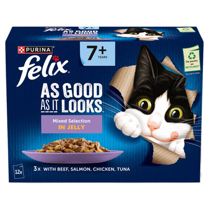 Felix As Good As it Looks Senior 7+ Mixed in Jelly Wet Cat Food