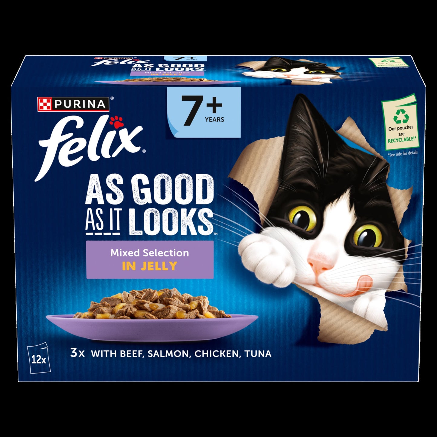 Felix As Good As it Looks Senior 7+ Mixed in Jelly Wet Cat Food