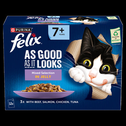 Felix As Good As it Looks Senior 7+ Mixed in Jelly Wet Cat Food