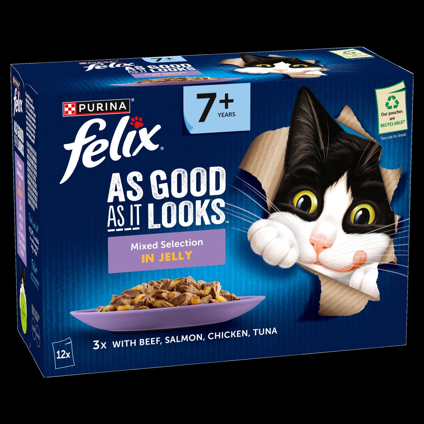 Felix As Good As it Looks Senior 7+ Mixed in Jelly Wet Cat Food