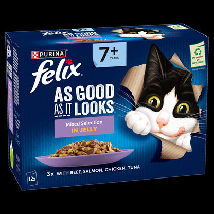 Felix As Good As it Looks Senior 7+ Mixed in Jelly Wet Cat Food