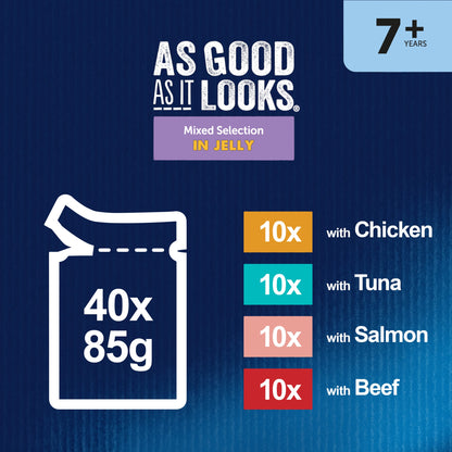 Felix As Good As it Looks Senior 7+ Mixed in Jelly Wet Cat Food