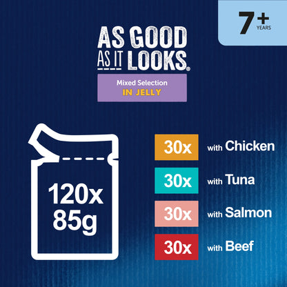 Felix As Good As it Looks Senior 7+ Mixed in Jelly Wet Cat Food