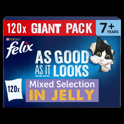 Felix As Good As it Looks Senior 7+ Mixed in Jelly Wet Cat Food