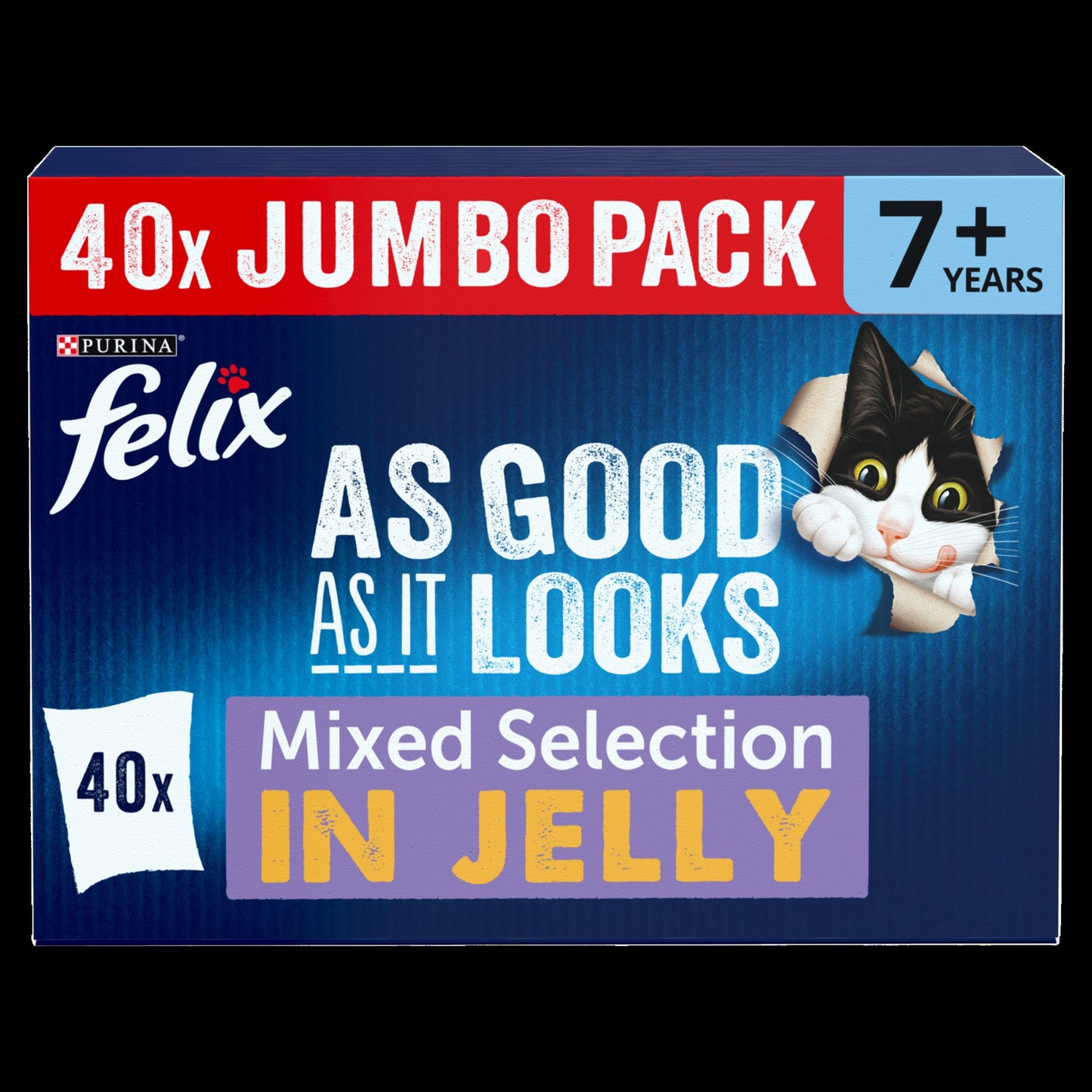 Felix As Good As it Looks Senior 7+ Mixed in Jelly Wet Cat Food