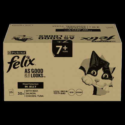 Felix As Good As it Looks Senior 7+ Mixed in Jelly Wet Cat Food
