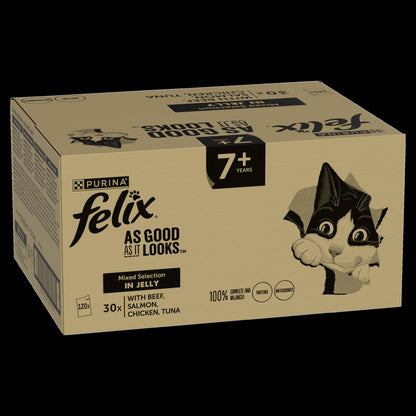 Felix As Good As it Looks Senior 7+ Mixed in Jelly Wet Cat Food