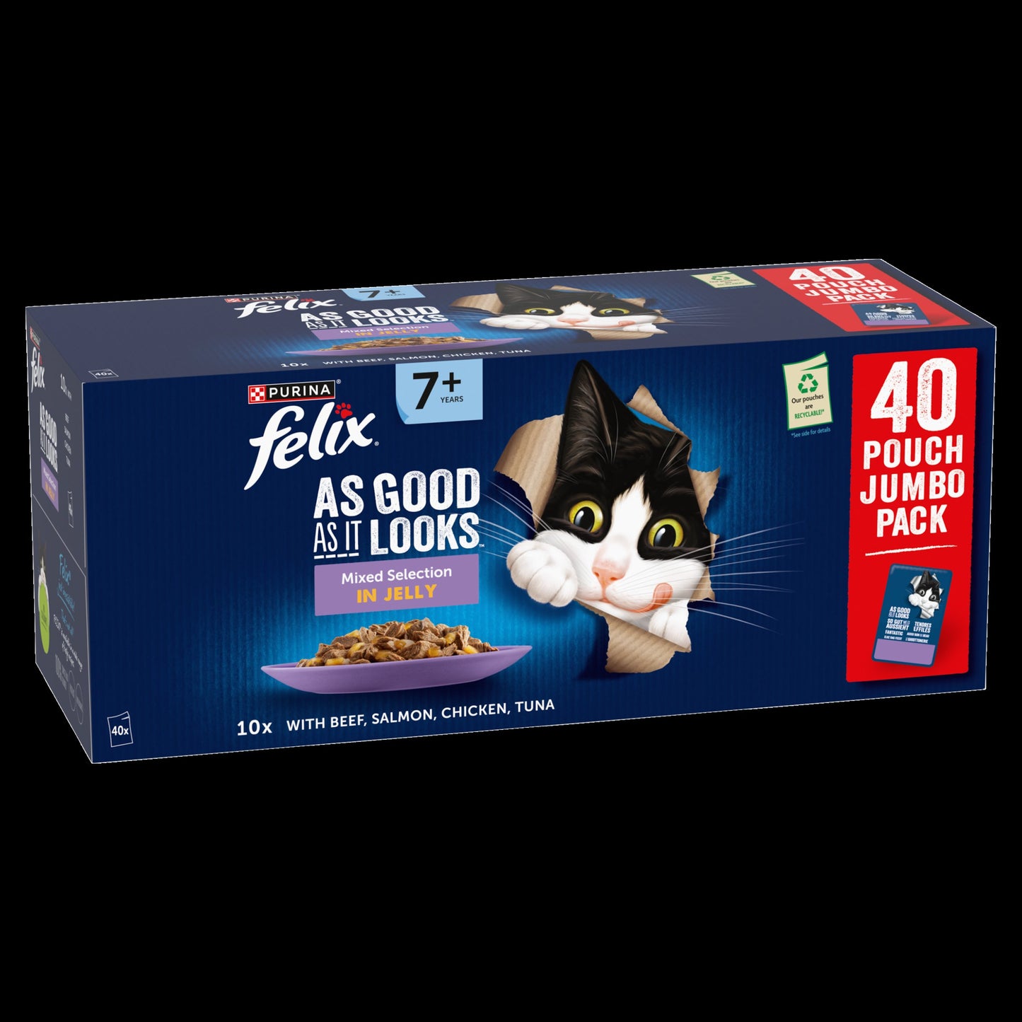 Felix As Good As it Looks Senior 7+ Mixed in Jelly Wet Cat Food