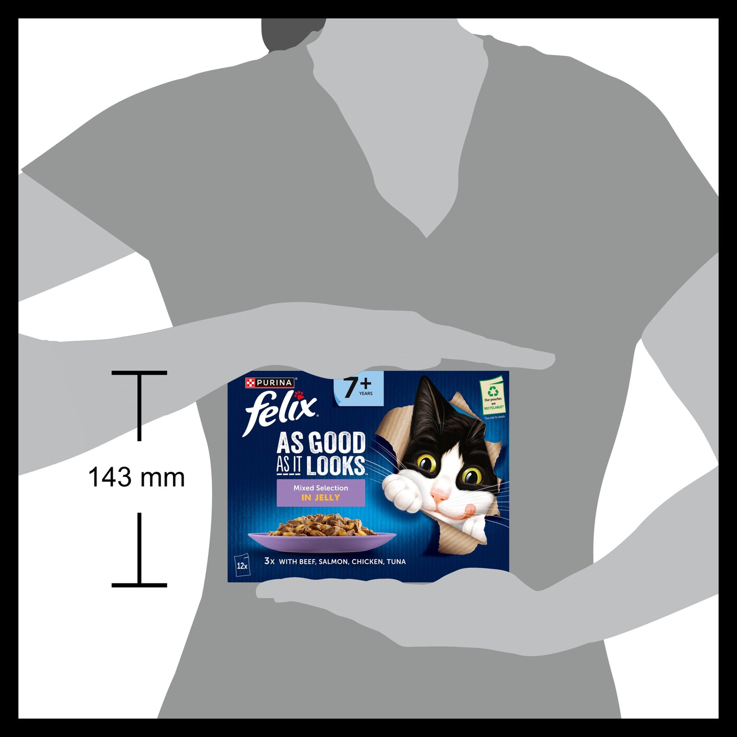 Felix As Good As it Looks Senior 7+ Mixed in Jelly Wet Cat Food