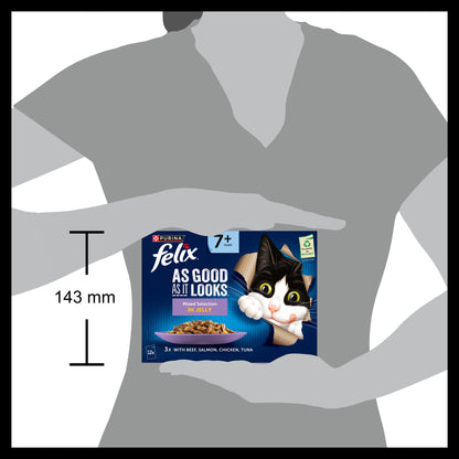 Felix As Good As it Looks Senior 7+ Mixed in Jelly Wet Cat Food