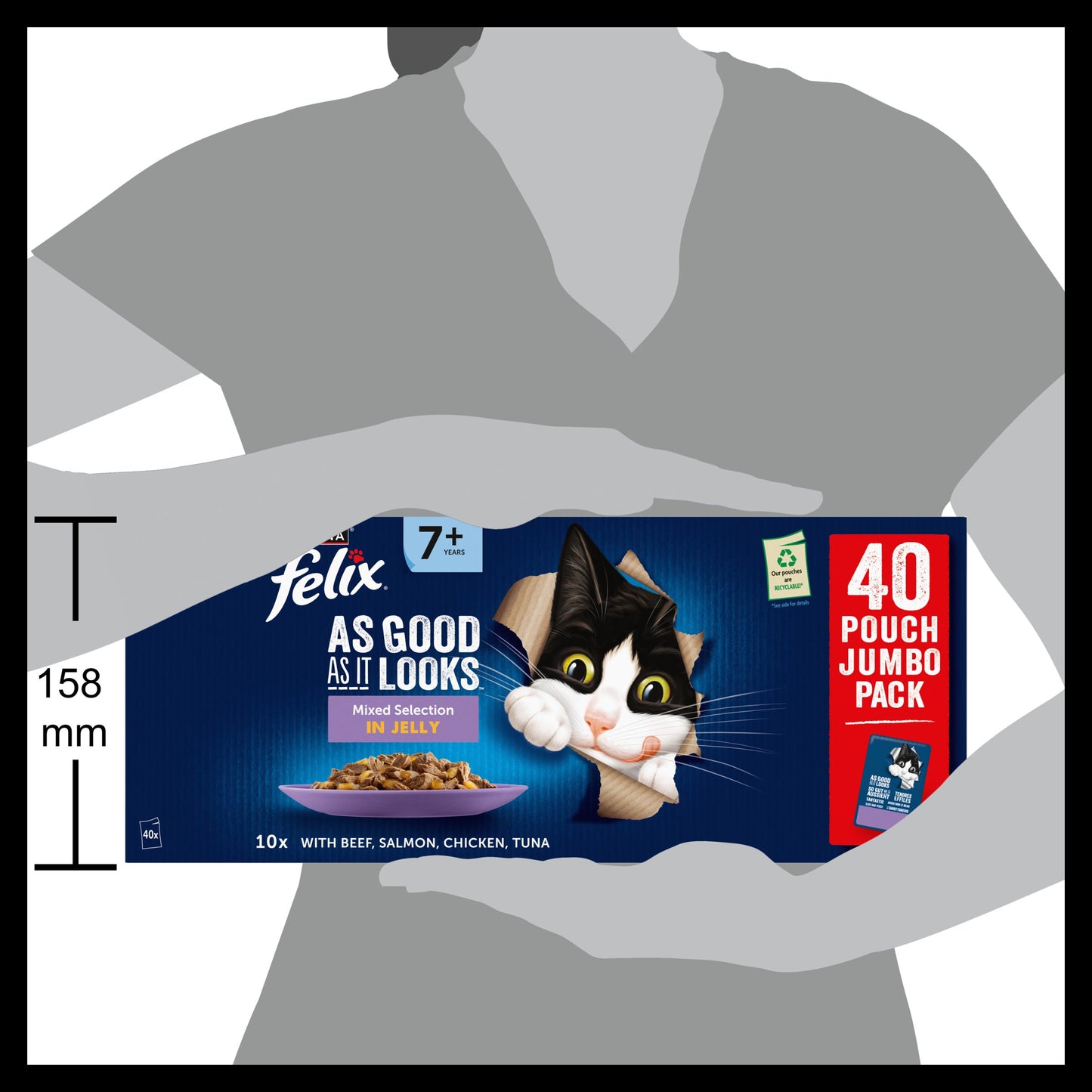 Felix As Good As it Looks Senior 7+ Mixed in Jelly Wet Cat Food