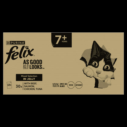 Felix As Good As it Looks Senior 7+ Mixed in Jelly Wet Cat Food