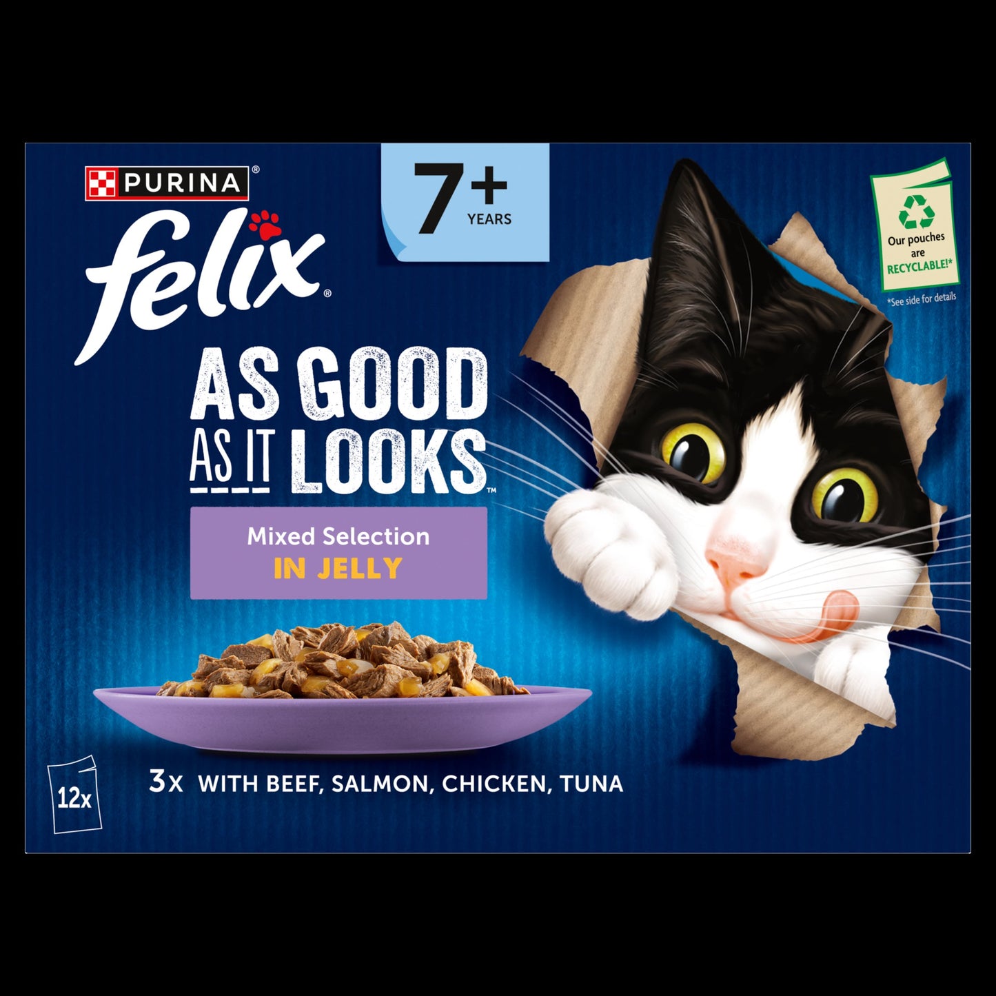 Felix As Good As it Looks Senior 7+ Mixed in Jelly Wet Cat Food