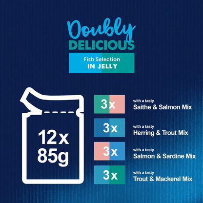 Felix Doubly Delicious Fish Selection in Jelly Wet Cat Food