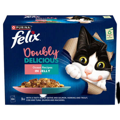 Felix Doubly Delicious Ocean Recipes in Jelly Wet Cat Food