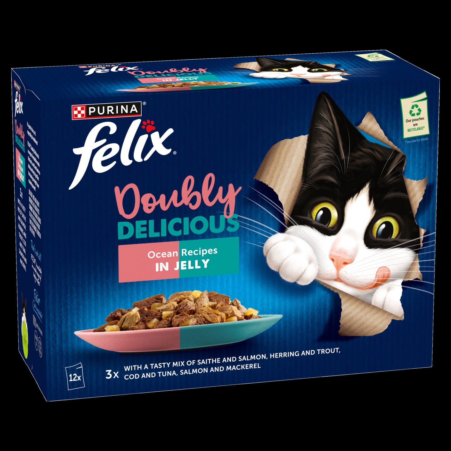 Felix Doubly Delicious Ocean Recipes in Jelly Wet Cat Food