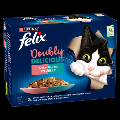 Felix Doubly Delicious Ocean Recipes in Jelly Wet Cat Food
