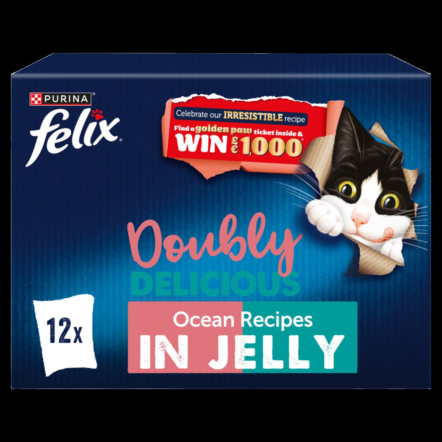 Felix Doubly Delicious Ocean Recipes in Jelly Wet Cat Food
