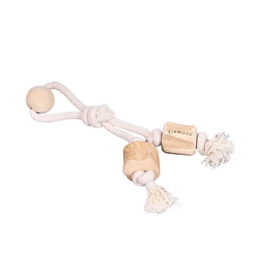 Elkwood Coffee Wood Double Rope Dog Toy