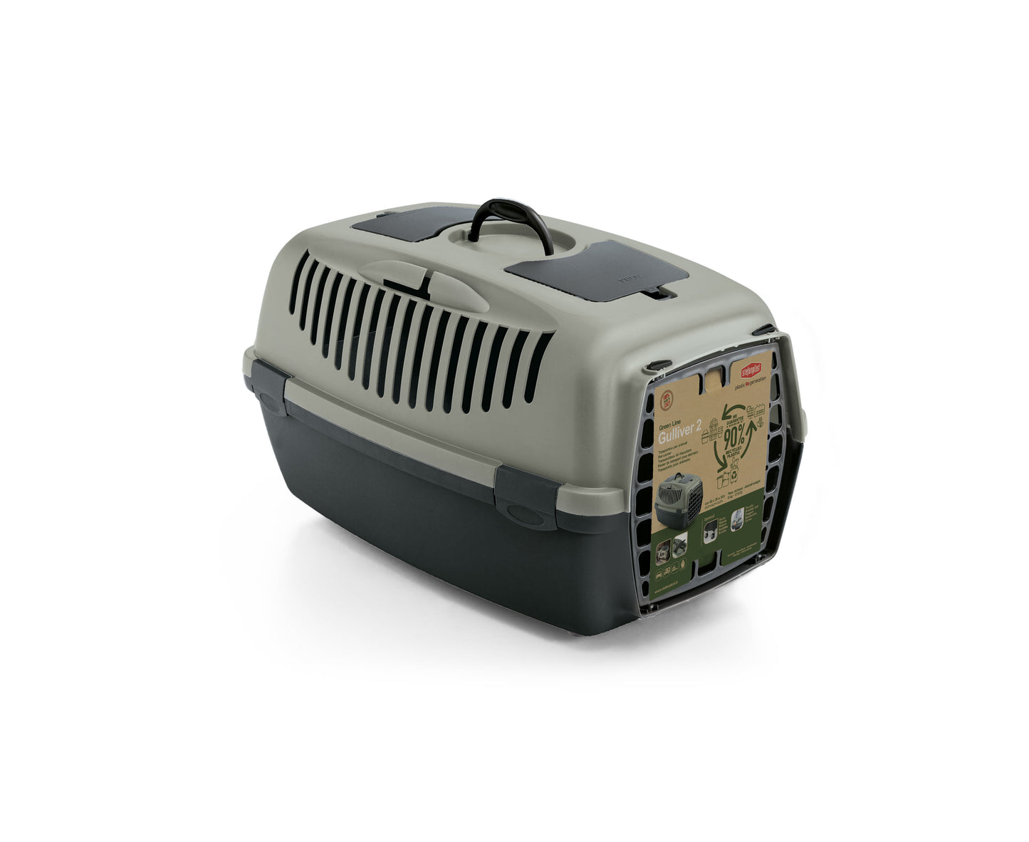 Stefanplast Gulliver 2 Pet Carrier with Plastic Door - Grey