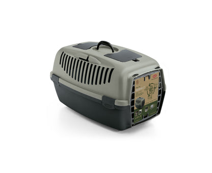 Stefanplast Gulliver 2 Pet Carrier with Plastic Door - Grey