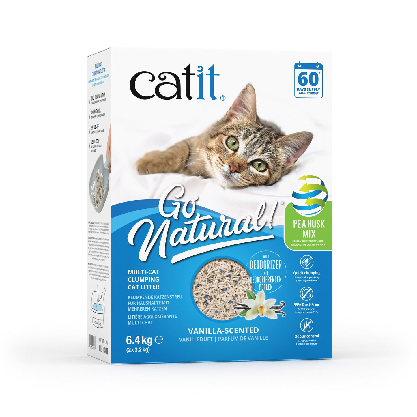 Catit Go Natural Pea Husk Cat Litter - Mix Vanilla
