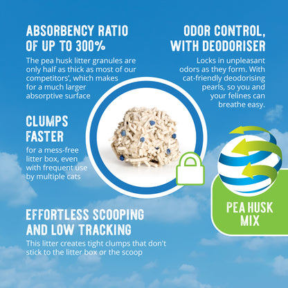 Catit Go Natural Pea Husk Cat Litter - Mix Vanilla