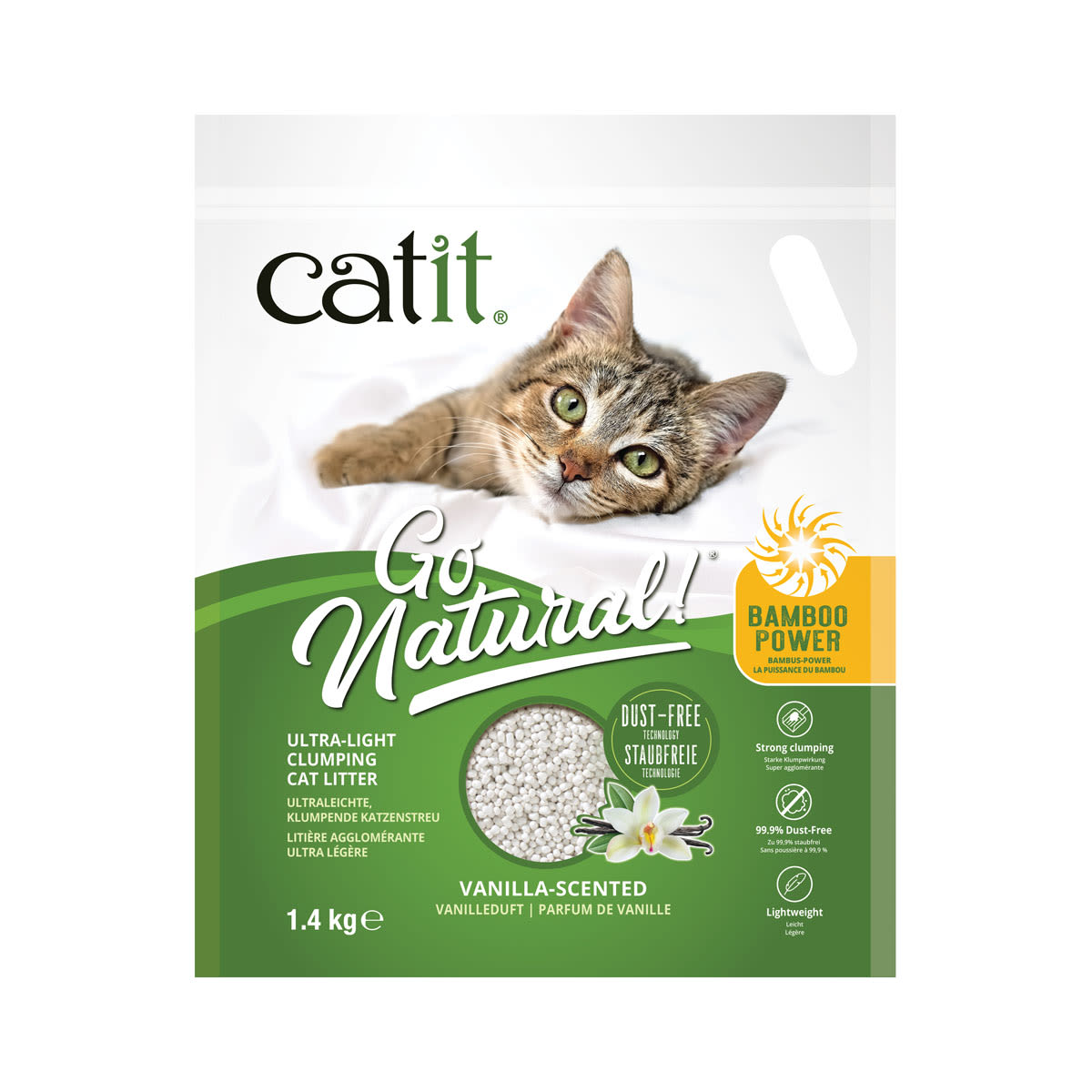 Catit Go Natural Bamboo Cat Litter - Vanilla