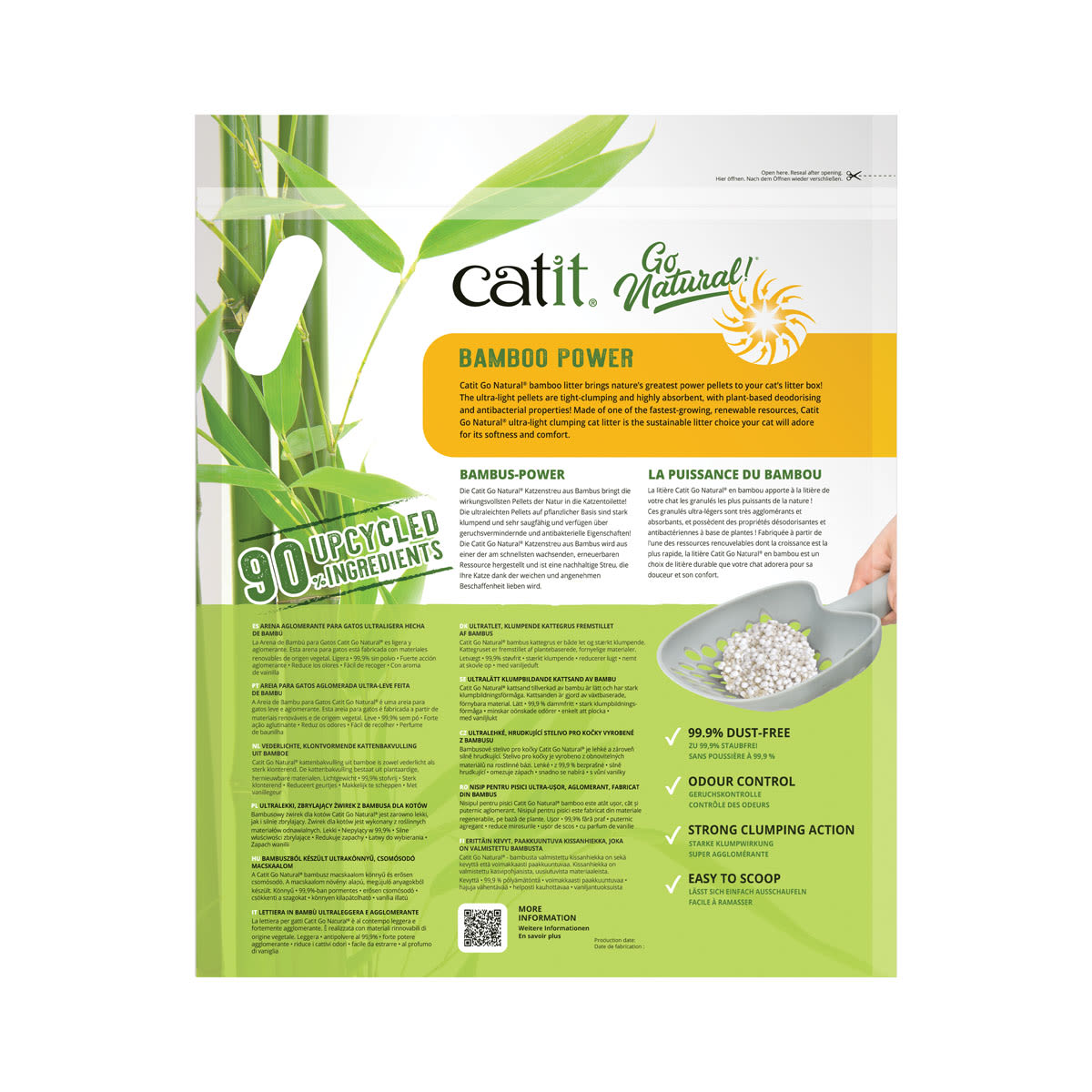 Catit Go Natural Bamboo Cat Litter - Vanilla
