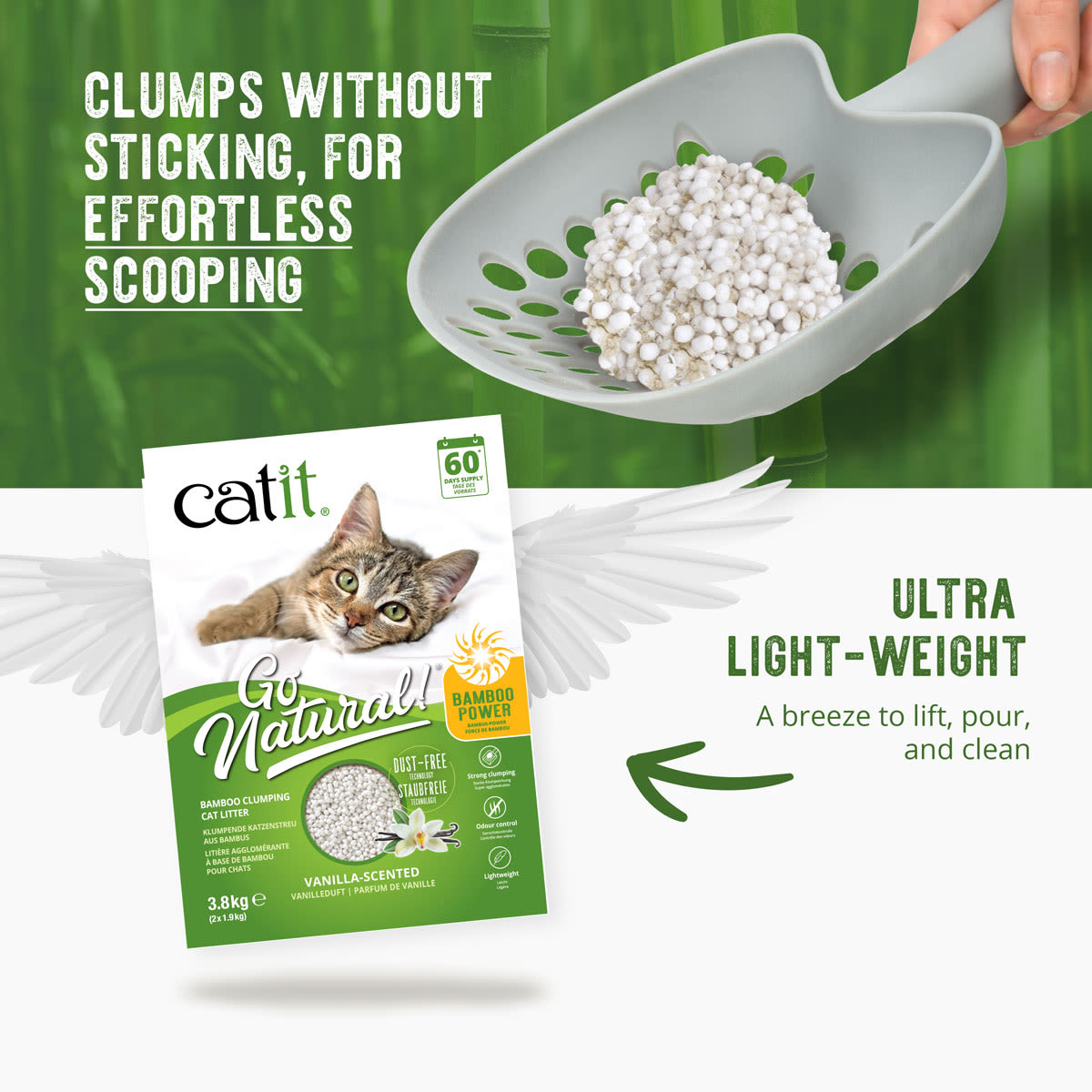 Catit Go Natural Bamboo Cat Litter - Vanilla