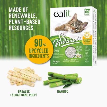 Catit Go Natural Bamboo Cat Litter - Vanilla