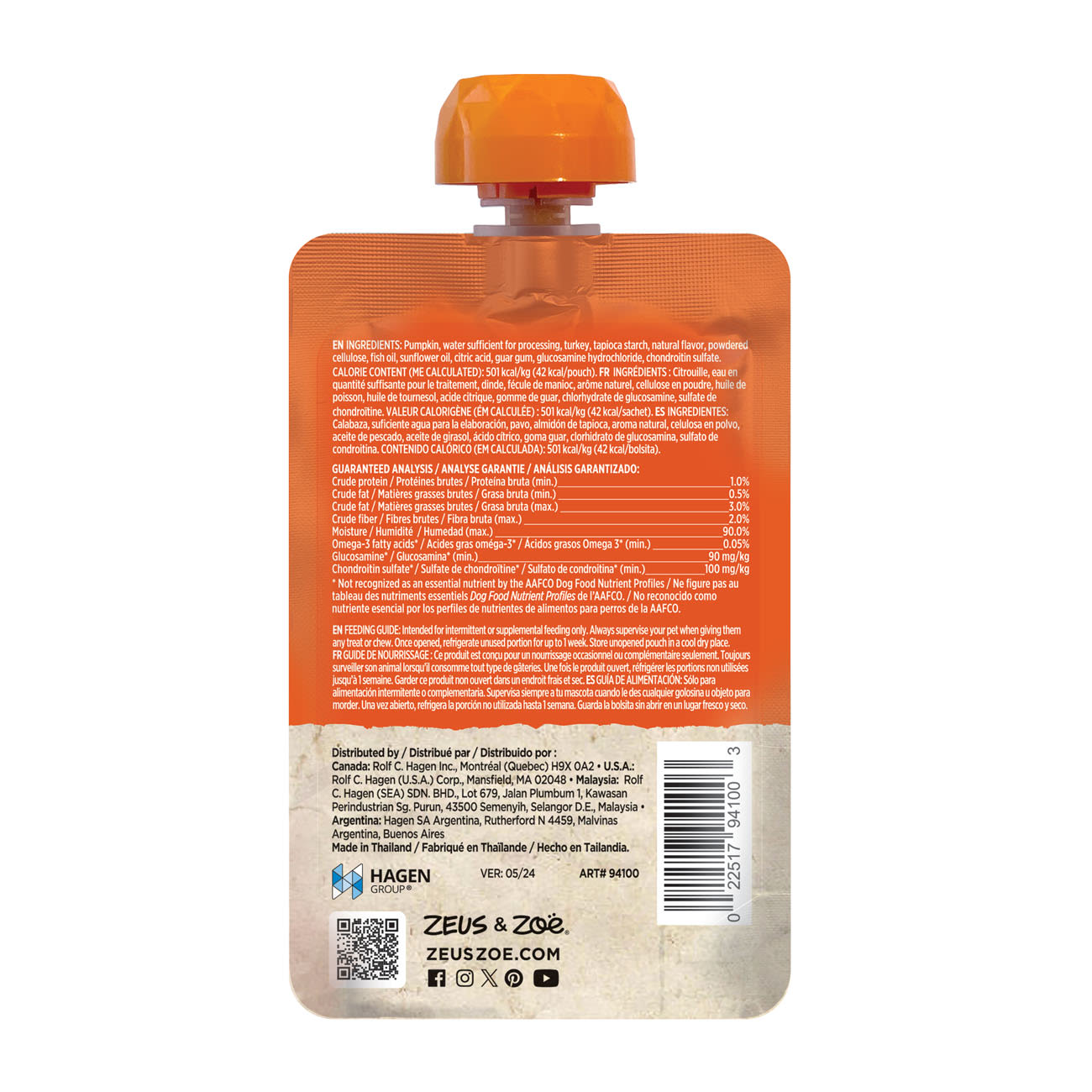 Zoe Licky Snack Pumpkin & Turkey Recipe Dog Treat