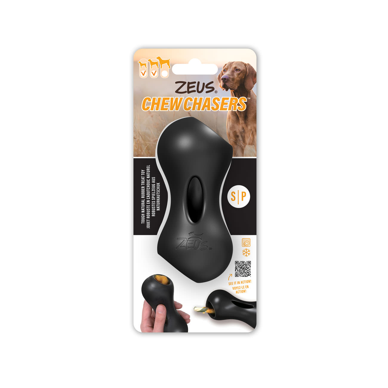 Zeus ChewChasers Treat Peanut Dog Toy