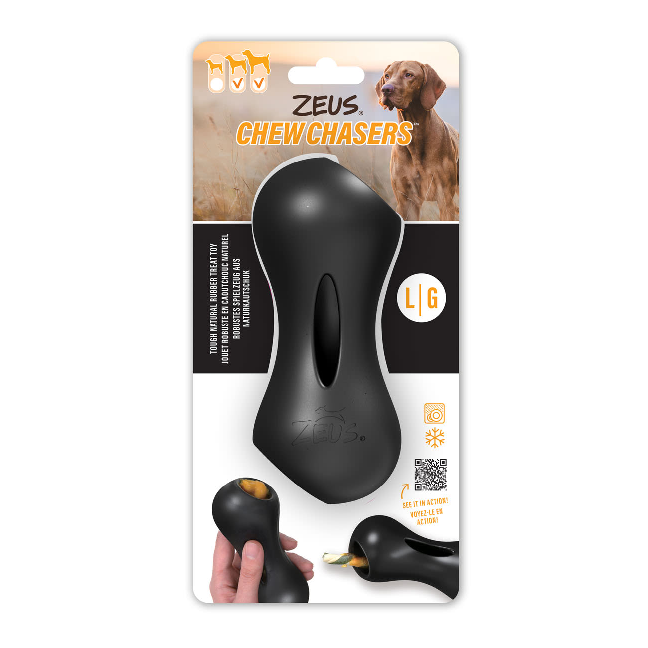 Zeus ChewChasers Treat Peanut Dog Toy