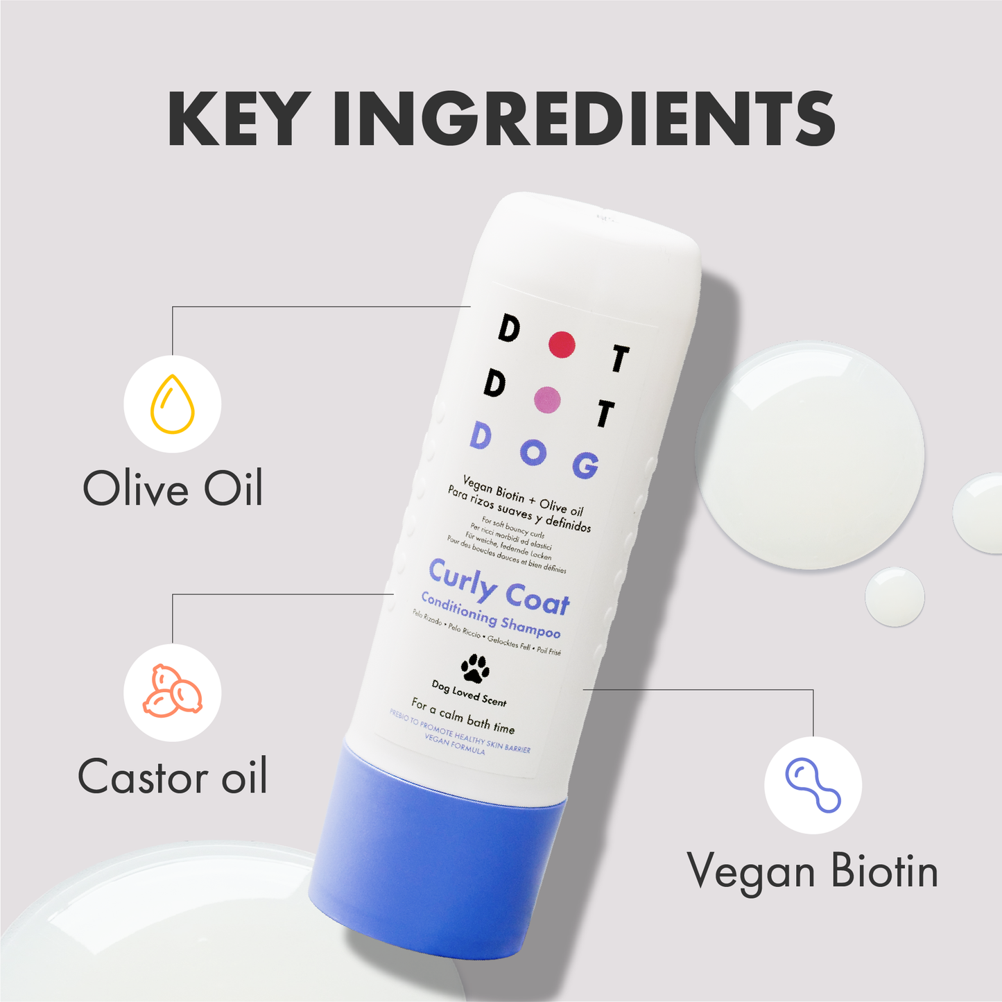 DotDotPet Curly Coat Conditioning Dog Shampoo