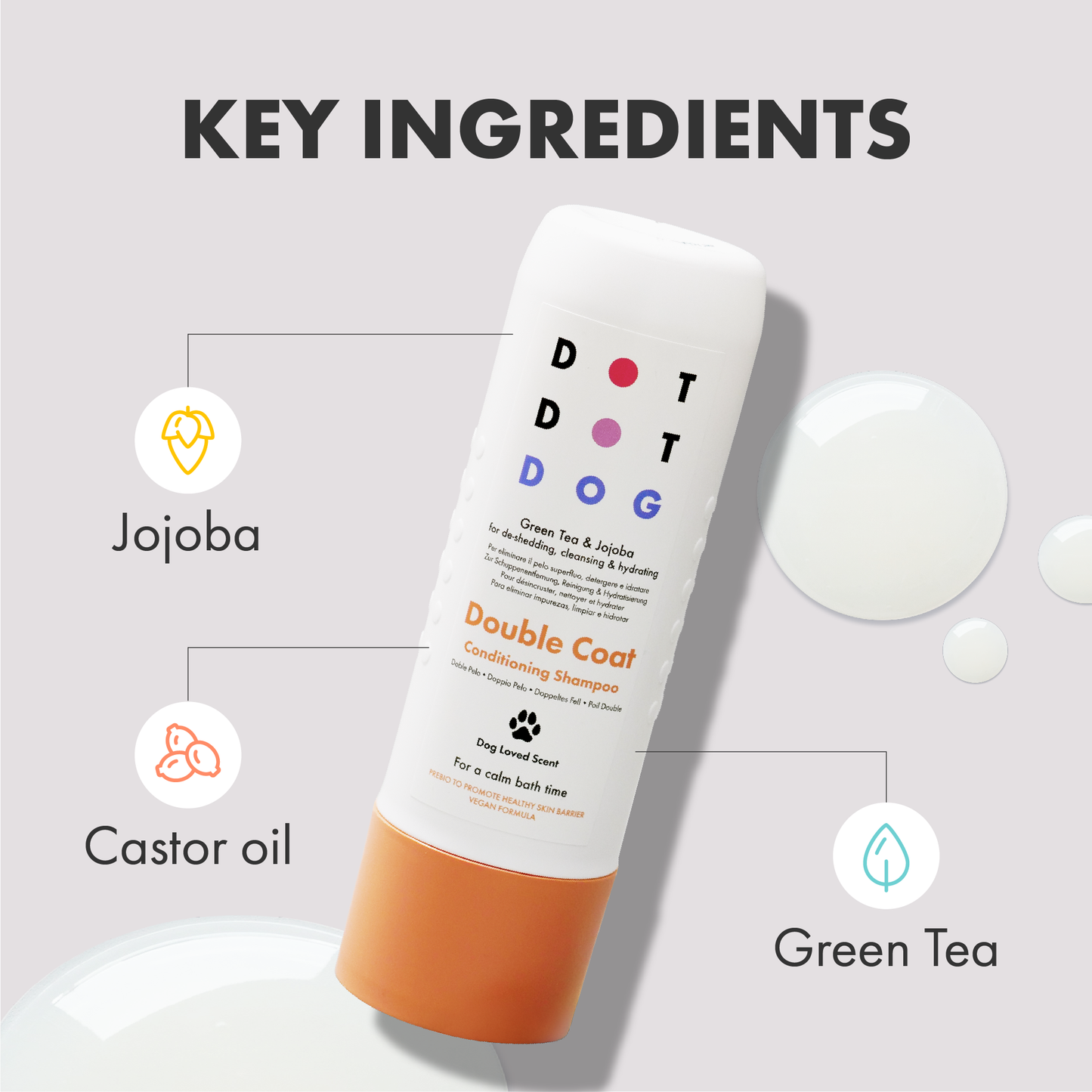 DotDotPet Double Coat Deshedding Dog Shampoo