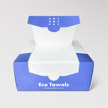 DotDotPet Biodegradable Eco Dog Towels - 20 Pack