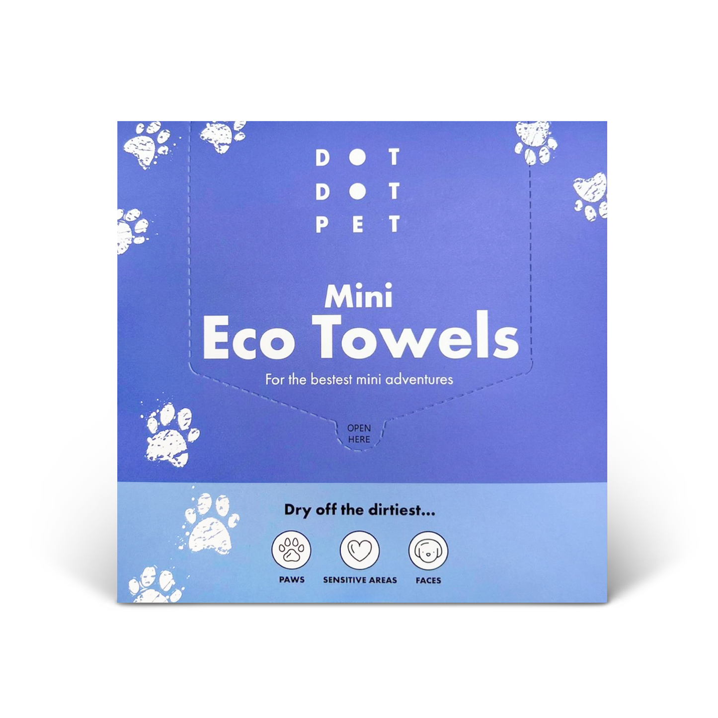 DotDotPet Biodegradable Mini Eco Dog Towels - 10 Pack